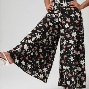 Wide legged floral pants